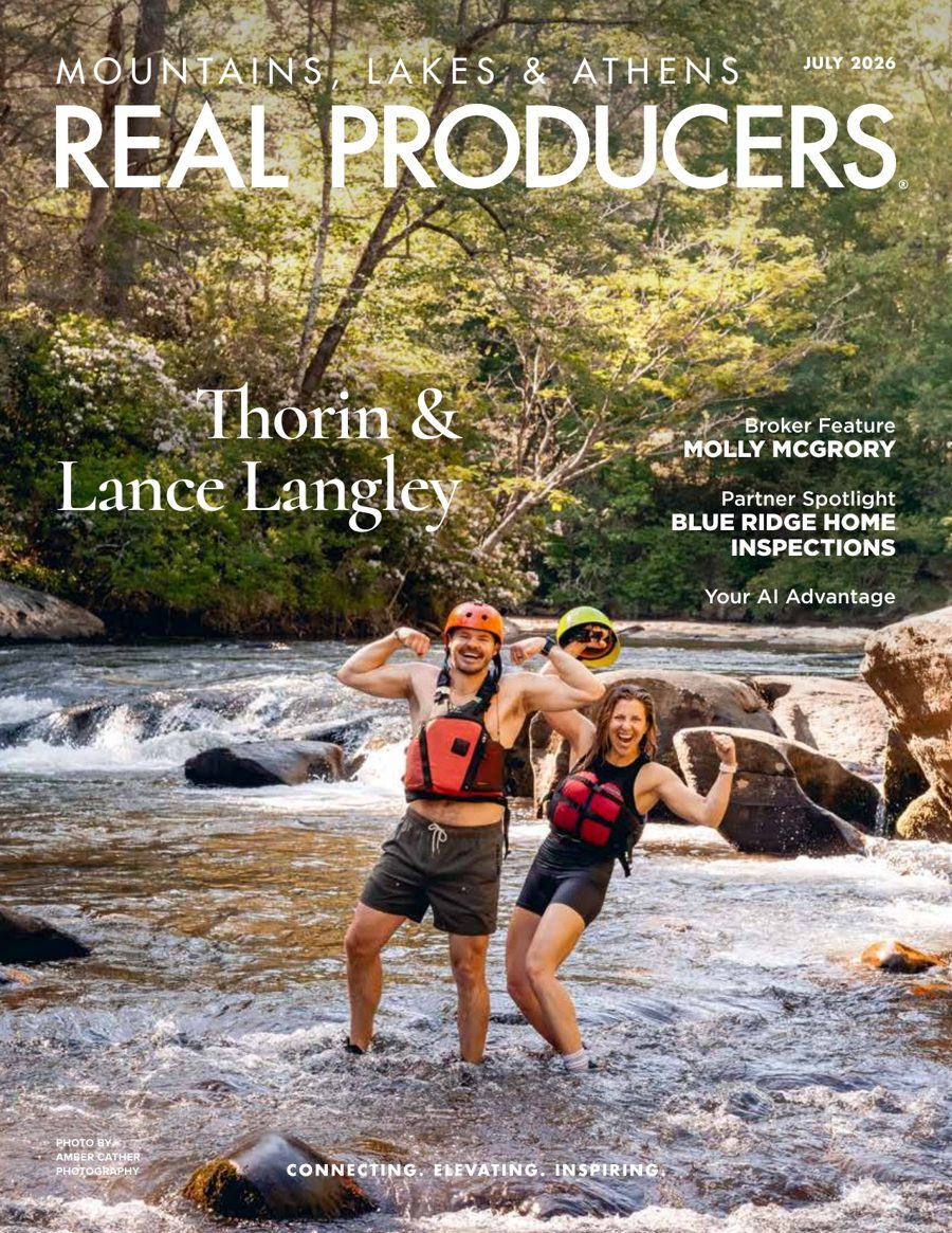 Thorin and Lance Langley on the July 2026 cover of Mountains, Lakes & Athens Real Producers